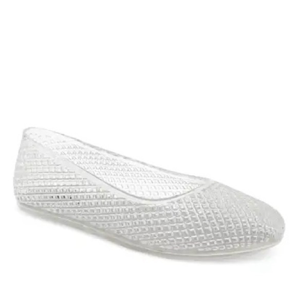 wild fable Shoes - Wild Fable Women's Clear Jelly Ballet Flats, 11